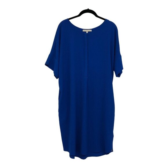Monk & Lou Cobalt Blue Short Sleeve Shift Dress size L - Picture 16 of 16